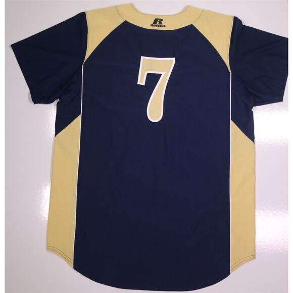 Georgia Tech Yellow Jackets Authentic Baseball Jersey by Russell Athletics Large - Picture 3 of 4